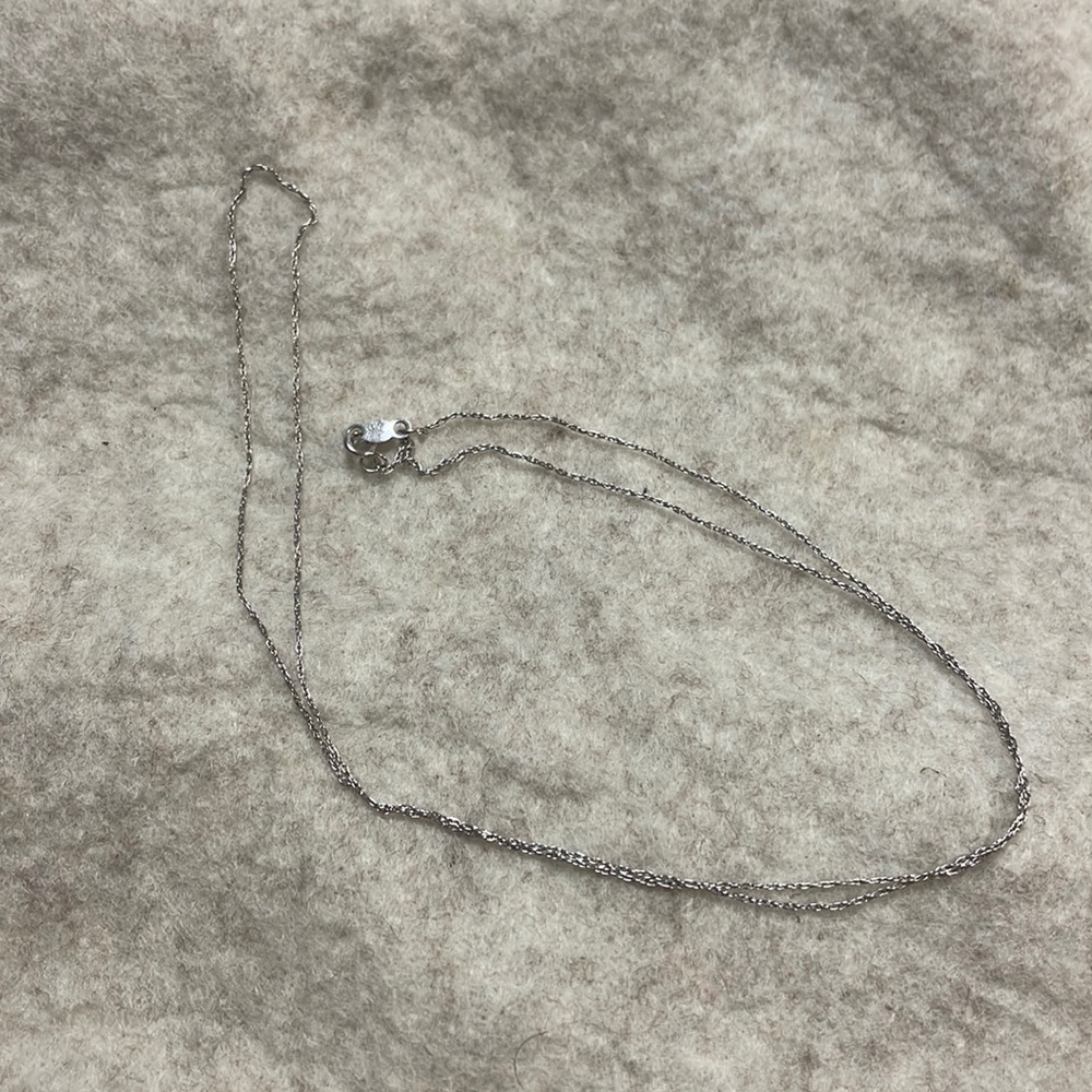 14k white gold dainty chain